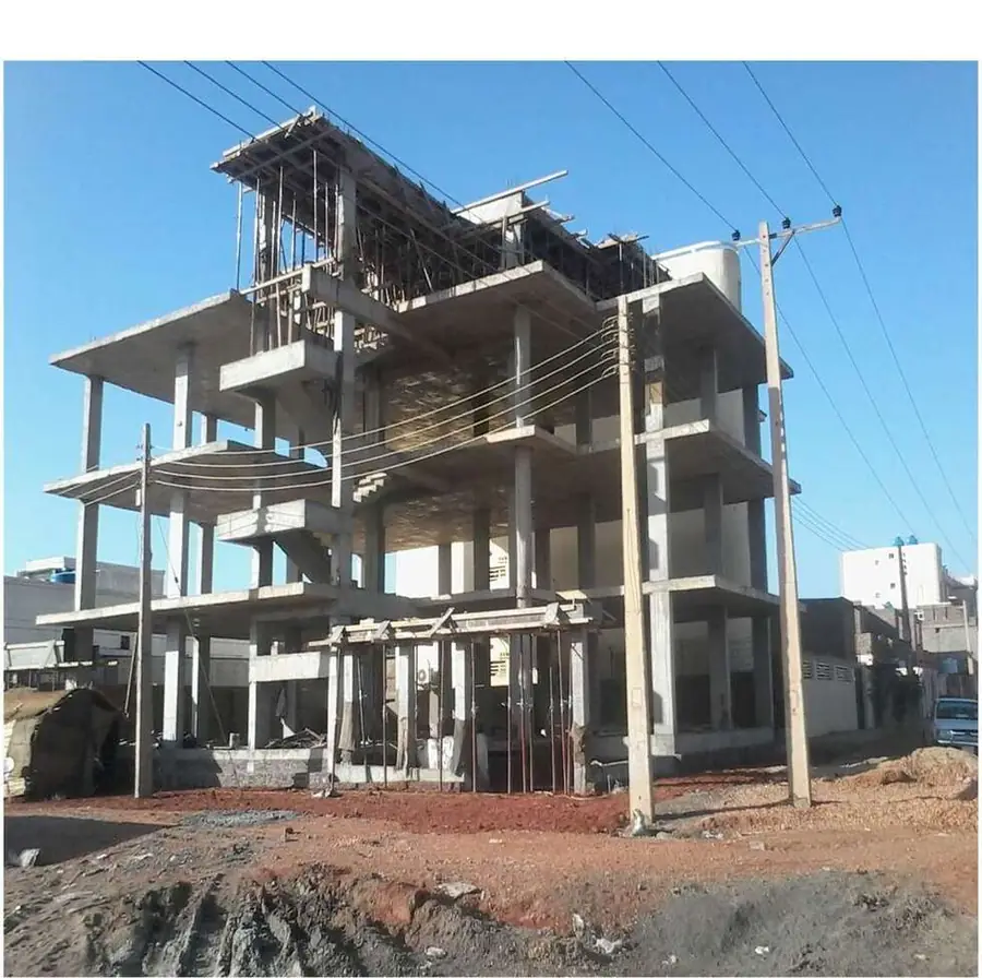 Concrete frame under construction