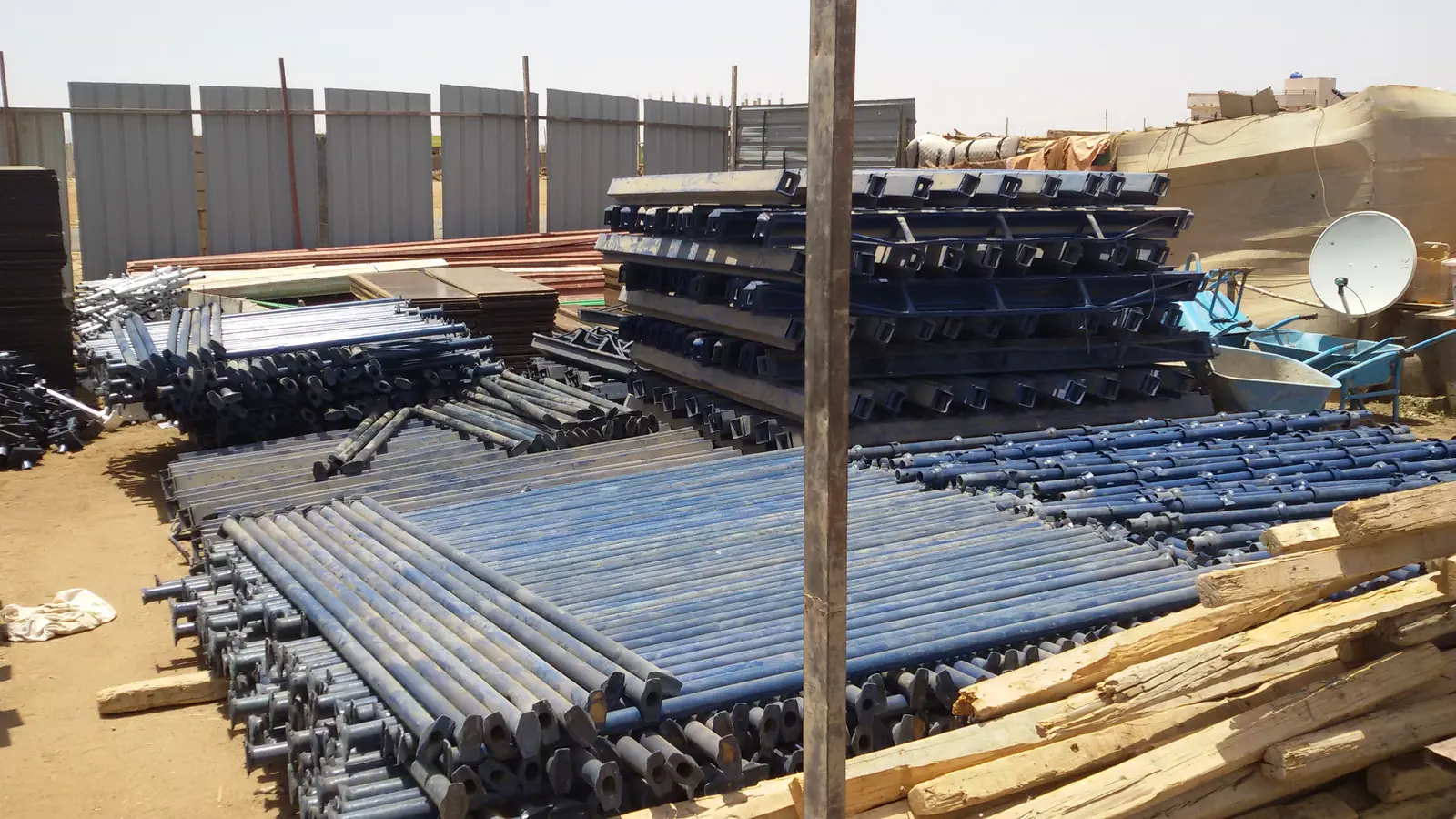 Company yard — steel formwork, props and scaffolding